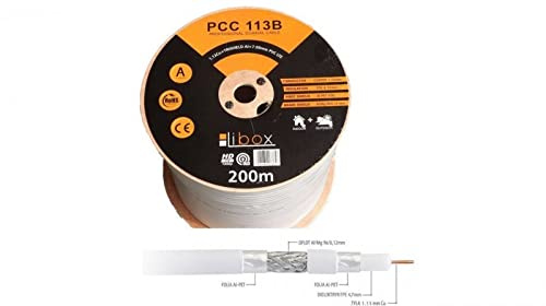 SAT Koaxialkabel 1,13/4,7 LIBOX Brandverhalten Eca PCC113B /200m/libox 5902689073656