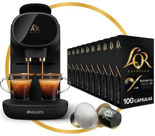 Philips Domestic Appliances Cafetera L'Or Barista Sublime + Café L'Or Ristretto 100 cápsulas