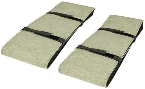 Sensalux Bierbankauflage für Bierzeltgarnitur, bequemes Sitzpolster, robuste Bankauflage für jeden Anlass, 220cm x 25cm (2 STK.), Auflage: Grau-Beige