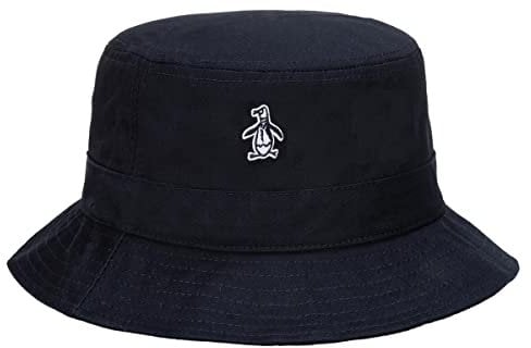 Original Penguin Unisex Logo Cotton Twill Bucket Hat (Dark Sapphire)