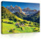 WallArena - Leinwand Bilder - Berge Alpen Landschaft Grün Natur - 120x80 cm Leinwandbilder - Bild auf leinwand - Wandbild XXL groß Wandbilder für Wohnzimmer Schlafzimmer Wohnzimmerbilder Modern