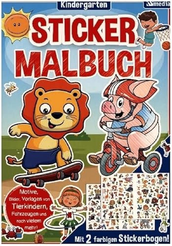 Mal- & Stickerbuch: Kindergarten
