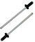 Meprotal 50 Stück Aluminium-Blindnieten mit gewölbtem Kopf, 2,4 x 6 mm, Schwarz