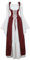 Josamogre Robe Medievale Femme Renaissance Robes Maxi Parti Costume Vintage Déguisements Halloween Gothique Carnaval Victorien Vin Rouge S