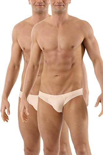 Albert Kreuz 2-Pack Herren Slips unsichtbar Lasercut nahtlos Clean Cut Baumwolle Elastan