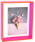 Mutellstory Cadre photo flottant en acrylique fluo de 12,7 x 17,8 cm - Cadre photo coloré moderne pour décoration de table, bureau - Rose fluo