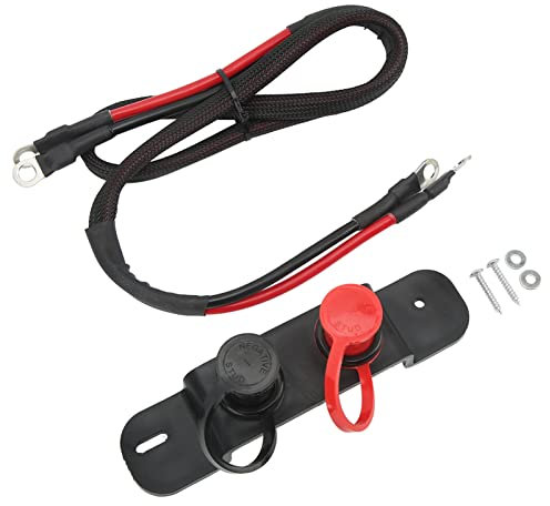 Starthilfekabel Remote-Batterieklemmen,Flammhemmende Wärmeisolierende PVC-Ummantelung aus Massivem Messing Batterieladegerät mit 4-Gauge-Kabel für UTV, ATV, Auto, LKW