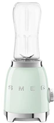 Smeg PBF01PGUK Retro 50’s Style Personal Blender, 2 x Bottles-To-Go, 2 Speed Settings, 600ml, 300W, Pastel Green