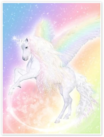 Posterlounge Einhorn Pegasus - Verzaubere dein Leben Poster | 50 x 70 cm von Dolphins DreamDesign Wandbilder Wanddeko