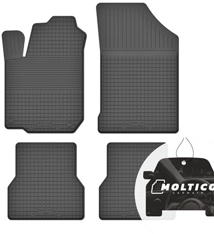 moto-MOLTICO Gummimatten Auto, 4-teiliges Set, Allwetter Gummi Fußmatten mit Rand, Antirutsch & Wasserfest Autoteppiche - passend für Kia Picanto I 2004-2010