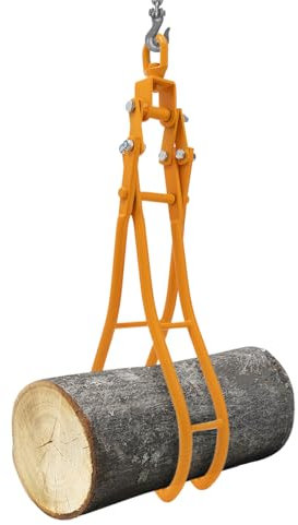 TouTToNG 36 Zoll Forstzange Rückezange, 4409lbs Holzzange Hebezange Holzgreifer Packzange Log Carrier für Holz Baumstämme Praktische Griffe (Gelb)