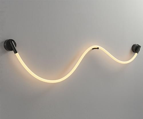 LED Atmosphäre Nachttischlampe Treppen Wandleuchte Innen DIY Moderne Schlafzimmer Wandlampe Anthrazit Nachttischlampe Edelstahl 3000K Korridor Kunst-Lampen für Bar Wohnzimmer Wandbeleuchtung 158cm