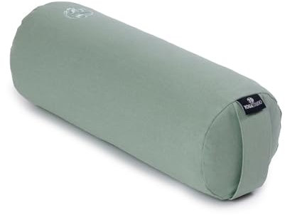 Yoga Studio Kapok Mini-Nackenrolle, organisch, leicht, perfekt für Yoga und Rückendehnung, 32 x 12 cm, Salbeigrün