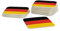 Untersetzer für Gläser I Deutschland Bierdeckel (50 Stück) aus Pappe eckig (9,3cm x 9,3cm) I EM Tischdeko mit Deutscher Flagge