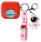 Cartoon Silicion Earphones Case Compatible with Skullcandy Mod, Cute Wireless Bluetooth Shockproof Protector Cover Earphone Charging Box with Keychain (Red A)