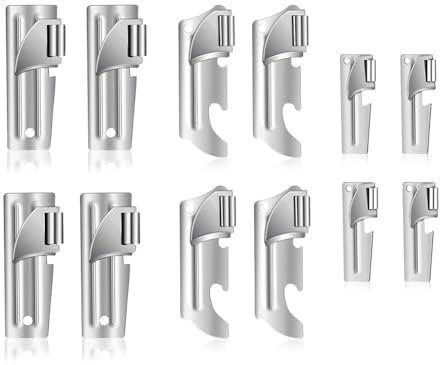 MOLERRI 12 StüCk DosenöFfner, Camping-DosenöFfner mit SchlüSselringen, P-38, P-51 und P-57 Edelstahl, Tragbarer DosenöFfner