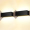 Cwycfw 36W LED Wandleuchte Aussen 2 Stück Wandlampe Innen Auf und ab Einstellbarer Lichtstrahl Schwarz Wandlampen Warmweiß 3000K Außenwandleuchten LED IP65 Wasserdichte