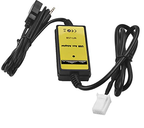Rynplex Auto MP3 Audio Interface CD Adapter AUX USB Adapter SD 2X6P Connect CD Wechsler, for Toyota, for Camry, for Corolla, for Auris, for Lexus USB-Anschluss in der Mittelkonsole des Fahrzeugs