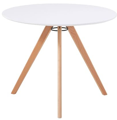JATIBOSH 35.4 Kleiner Runder Esstisch für 2,Platzsparender Küche Esstisch Rustikaler Esstisch mid Century Küchentisch