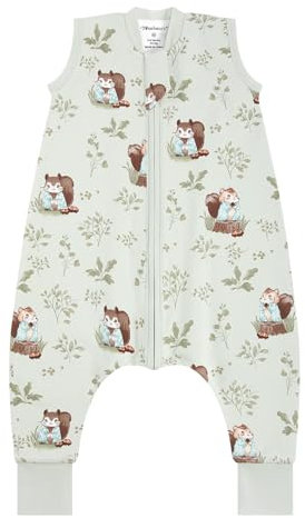 Mosebears Baby Schlafsack Sommer 1.0 Tog Atmungsaktiv Baumwolle Sommerschlafsack für Jungen und Mädchen(Animal, 85cm(2-3 Jahre))