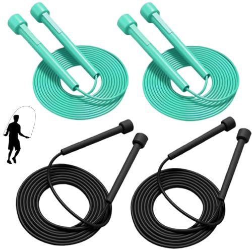 4PCS Skipping rope Kids, Speed Rope, Speed Skipping Rope, for Home Exercise & Body Fitness, Speed Jump Rope Gym Workouts Outdoor Training, Anti-Slip Exercises Speed, Women & Men