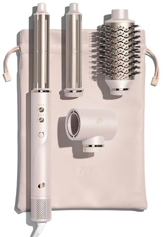 T3 Aire 360 Warmluftstyler Blowout-Kit mit Keramik-Lockenaufsätzen, ovaler Bürste und breiter Düse | Schnelle, gesunde Blowouts und lang anhaltende Locken | Für alle Haartypen