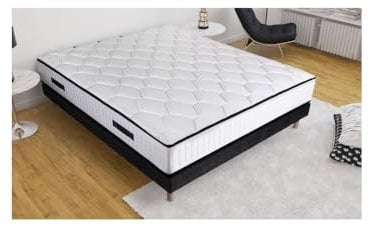 Boxspring- und Matratzenset - NEW YORK - 140 x 190 - Federn - Lattenrost