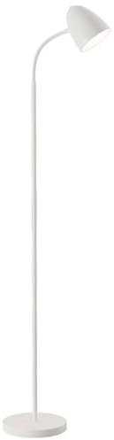 Stehlampe Wohnzimmerleuchte Standleuchte Spot beweglich Metall weiß H 145 cm