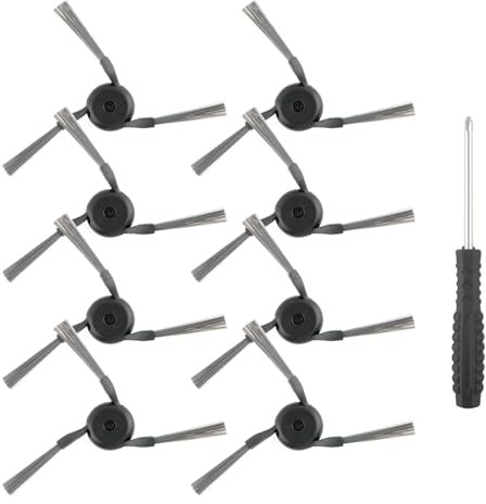 YHX-OU 8 brosses latérales de Rechange pour Dreame X40 Ultra, X40 Ultra Complete,X40 Master, L40 Ultra, X50 Ultra Complete, X50 Ultra, L50 Pro UltraAccessoires pour Robot aspirateur 1 Tournevis