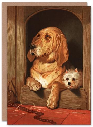 Artery8 Sir Edwin Landseer Art Card Dignity and Impudence Dog Portrait