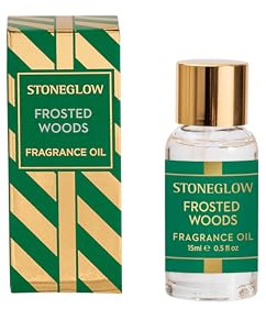 Stoneglow Modern Classics Collection - Frosted Woods - Pear, Patchouli & Musk 15ml Scented Fragrance Oil Green