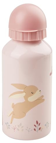 Sterntaler Trinkflasche Hase Hanni - leichte & robuste Aluminiumflasche - mit niedlichem Tiermotiv - für zu Hause, Kindergarten & unterwegs - Geschenk, Fassungsvermögen 400 ml, quarzrosa