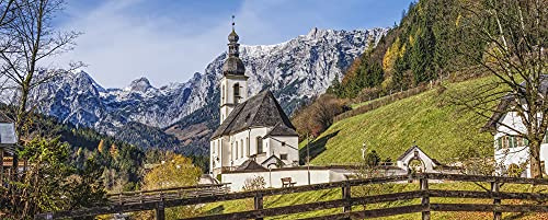 hansepuzzle 69032 - Kirche Panorama-Puzzle 2000 Teile - Religion Motiv mit hochwertiger Aufbewahrung: Kartonbox und wiederverschließbarem Beutel - Format 116,6 × 46,7 cm