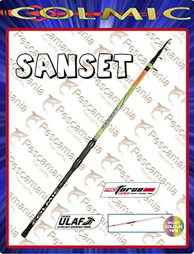 Colmic Canna da Pesca dalla Barca Sanset 2.70 m 200 g per Bolentino Telescopica in Carbonio Potente e Sensibile in Vetta