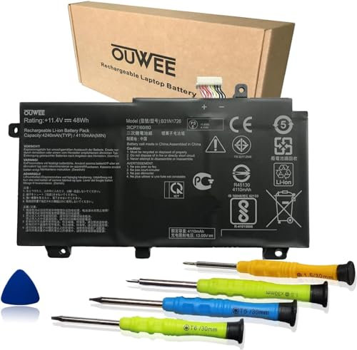 K KYUER B31N1726 Laptop Battery for Asus TUF Gaming FX504 FX504G FX504GD FX504GE FX504GM FX505 FX505DT FX505DV FX505DU FX505DY FX505GT FX505GE FX505GD FX505GM FX80 FX80G FX80GD FX80GE FX80GM FX86FE