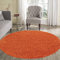 Serdim Rugs Teppich für Wohnzimmer, rund, Shaggy, Polypropylen, Orange, 120 x 120 cm