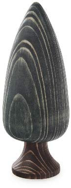 Rudolphs Schatzkiste Árbol de madera maciza con tronco, cónico, barnizado verde, 60 x 150 x 60 mm, accesorio para decoración de Navidad