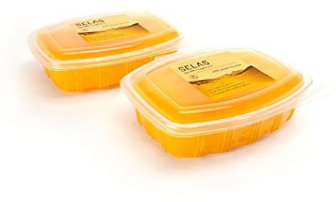 Paraffina alla pesca Pack 2600 ml (980 g x 2 pezzi) SELAS. Per trattamenti terapeutici ed estetici di mani e piedi.