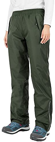 33,000ft Regenhose Damen Wasserdicht Atmungsaktive Fahrrad Überziehhose Leichte Wanderhose Winddicht Outdoor Bekleidung (Armeegrün, 44)