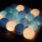 NIWWIN 3M 20 LED leuchtende Wattebällchen Lichterketten Party Weihnachten Schlafzimmer Vorhang Lichter Geburtstag Halloween Hochzeit Beleuchtung Babyzimmer Romantisches Dekor Geschenk (Blau)