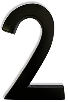 NACH North American Country Home Magnetische Hausadressnummer für Briefkasten, Garagentor & Haustür, HHH-4MAG-BLK-2, schwarzes Aluminium, 10,2 cm, 2, maximaler Rostschutz, 2 Stück