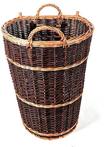 Kiepe mit Tragegurt aus Weide Rückentragekorb Winzerkepe Weidenkiepe Huckelkorb Holzkorb Tragekorb - 3 Großvarianten (XL)