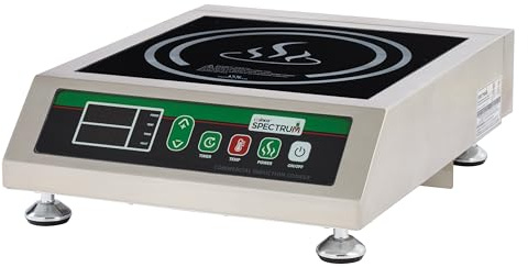 Winco 3400W Silver/Black Induction Cooktop Burner