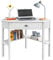 Yaheetech Modern L Shaped Corner Computer Desk, Office Work Desk Triangle Dressing Table for Small Spaces, Laptop Working Table with Storage Drawer & Shelves for Home Office, (106x71.5x76.5)cm, White