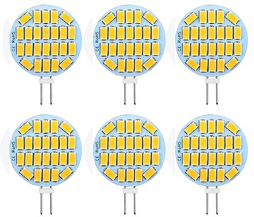 ShuoHui G4 LED neutralweiß Lampen 3W AC/DC 12V, 4000K, 400Lm, Ersatz für 30W Halogenlampen Glühlampen, LED G4 klein Stiftsockellampe Leuchtmittel Birne Licht (6)