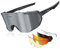 X-TIGER Fahrradbrille Herren Damen TR90 Rahmen Sportbrille, UV400 Polarisierte Sonnenbrille, 5 Wechselgläser Gläser geeignet für Radfahren, Laufen, Baseball, Outdoor-Sport