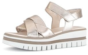 Gabor Damen Riemchensandalen, Frauen Sandalen,Best Fitting,flach,Sommerschuhe,Freizeitschuhe,offene Schuhe,Strandschuhe,Puder,40 EU / 6.5 UK