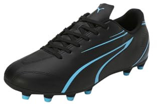 PUMA Zapatillas de fútbol Vitoria FG/AG para Hombre, Puma Negro y Azul Luminoso, 41 EU