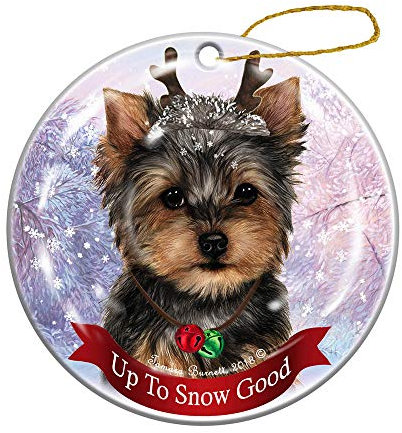 Weihnachtsanhänger Christbaumschmuck Anhänger Keramik Weihnachtsbaumschmuck Weihnachtsdeko Anhänger Yorkshire Terrier Yorkie