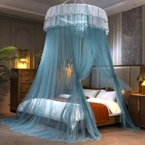 BohrenCL Moskitonetz Bett für Doppelbett Einzelbett, Moskitonetz Betthimmel, Bettvorhang, Baldachin Kinderzimmer, Hängendes Bettnetz